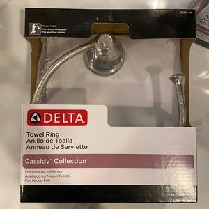 Delta Cassidy Towel Ring Polished Nickel